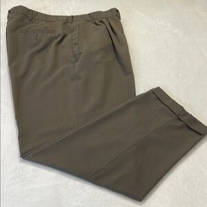 SAVANE SIZE 42/32 Men's Classic Brown Dress Pants